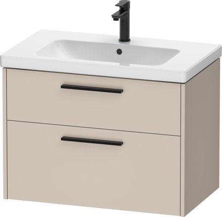 Duravit D-Code Servantskap 2 skuffer Brun, diamantsvart, Baderom
