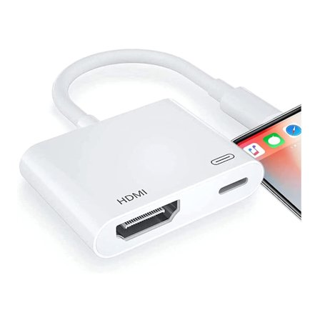 Lightning till HDMI-adapter Iphone till HDMI-adapter 1080P Skärmomvandlare Vit YEMAESRE