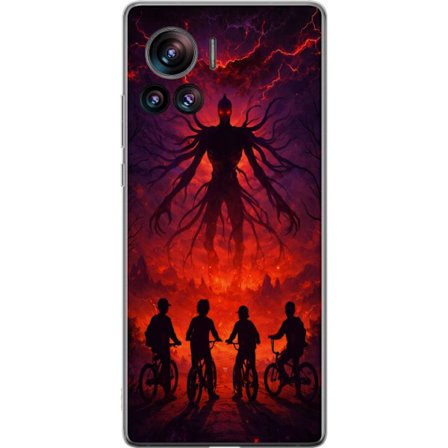 Kompatibelt Mobilskal till Motorola Motorola Edge 30 Ultra Mörk fantasyillustration inspirerad av Stranger Things med övernaturlig varelse, blixtar