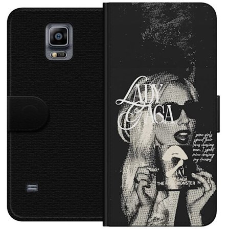 Yhteensopiva Lompakkokotelo Samsung Galaxy Note 4 Lady Gaga mustavalkoinen retrojuliste aurinkolaseilla ja pop-taide-estetiikalla