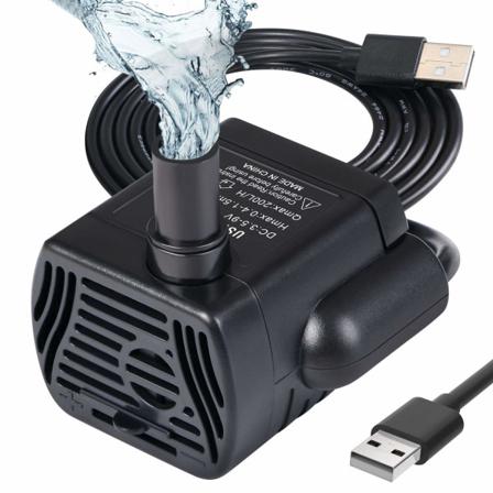 Elektrisk Dränkbar Vattenpump 3w Usb Aquarium Vattenpump Black