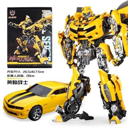 30 cm Optimus Prime Bumblebee Megatron Alloy robottilelu - mustakultainen kuorma-auton toimintahahmolahja