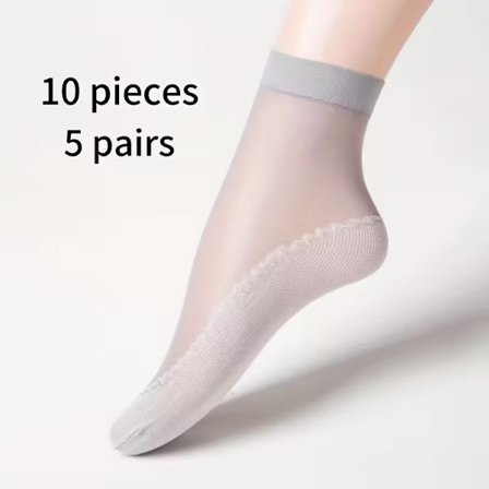 20 par korta damsockor - Svala, andningsbara, fukttransporterande, halkfria