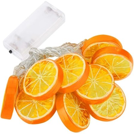 Lyslenke, 1,5 m Blinkende Lyslenke Innendørs Juletrepynt Vindusjulelys (10 LED, Oransje)