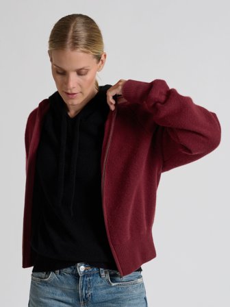 Kashmina - Kashmirjakke "Oline" - Bordeaux - Size L