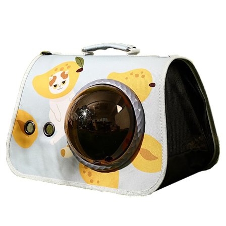 Söt mjuk reseväska för husdjur, stor rymlig väska med transparent fönster, andningsbar hund- och kattväska för shopping, promenader, resor och 