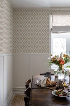 Duro Tapet, Astrid 692-08 Flora, L, Rosa, Färg & tapeter