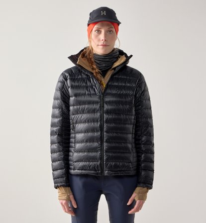Haglöfs L.I.M Down II Hood Women True Black - Dame - XL