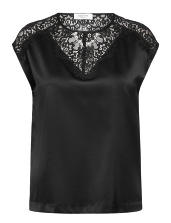 Rosemunde Rwjade Silk Sl Lace Top - Black - 34