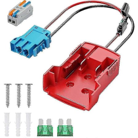 Strømhjul Adapter til Batteri, Peg-Perego Batteri Adapter med Ledningsnet Stik -C