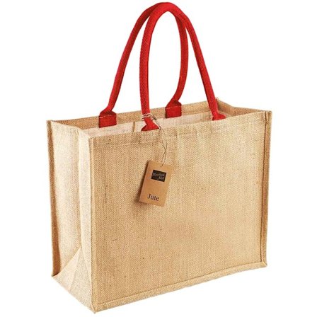 Westford Mill Classic Jute Shopper Bag One Size Naturlig/Ljus
