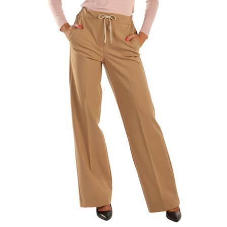 Marella, Wide Trousers Beżowy, Kobieta, Rozmiar: M