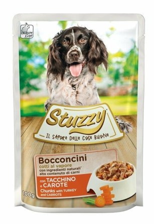 Stuzzy Bocconcini Con Tacchino E Carote Per Cani Adulti Bustina