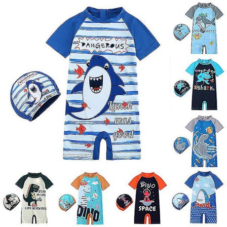 Barn Pojkar Flickor Dinosaurie Baddräkt One Piece Sunsafe Swimwear Simdräkt