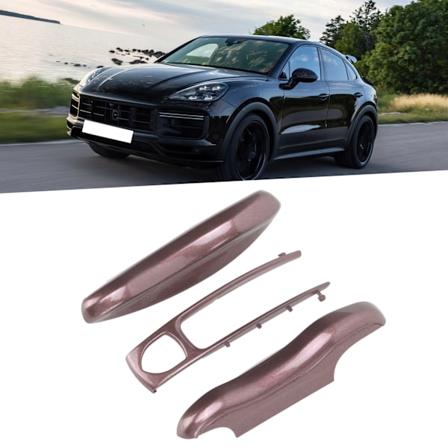 Nøkkelbeskyttende deksel for bilnøkkel med fjernkontroll, 3 deler, erstatning for Cayenne Panamera 911 Taycan, rosa