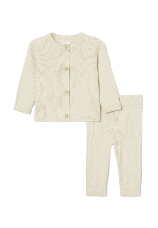 RIKIKI Ribbstickad set OAT Underdelar 86