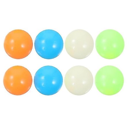 8 stk. 45 mm Børns Klæbrige Bold Glowing Balls Dekompression Stress Bold Legetøj (FMY)