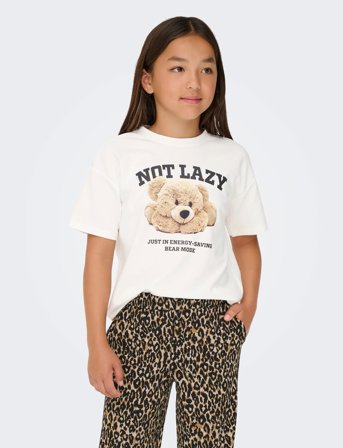 Kids Only Kogbillie Ss Loose Print Top Jrs Noos - White - 158-164
