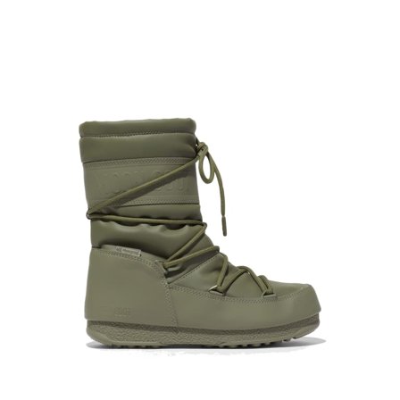 Moon Boot Women's Protecht Mid Rubber Boots Women lined boots Green 37