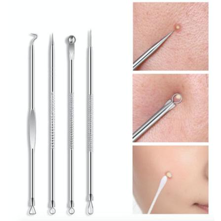4-pack Pormaskklämmare Tar Enkelt Bort Pormaskar Silver