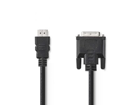 NEDIS Kabel HDMI Ha - DVI Ha 2m - Lyreco - Datorprodukter - Kablar och adaptrar - HDMI