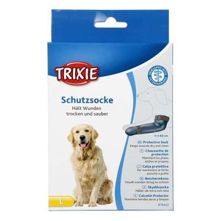 TRIXIE Beskyttende silikonestrømper - L: 10 cm-40 cm - Grå - Til hunde