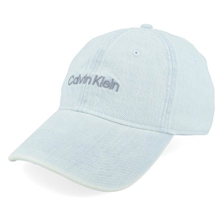 Calvin Klein - Grå unconstructed Keps - Ttlcs Embrdry Denim Bs Light Wash Denim Dad Cap @ Hatstore