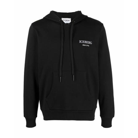 Iceberg Sweatshirt Sort, Herre Hættetrøjer, Størrelse: L