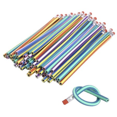 40 bøjelige blyanter - bløde, fleksible blyanter - sjov i skolen - magisk - god idé til strømpefyldet - til drenge og piger