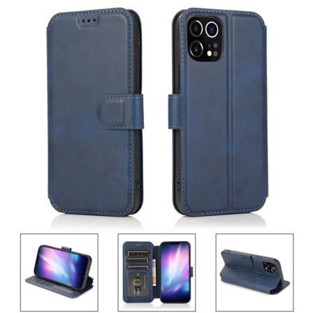Iphone 12 Pro Max - Retro Plånboksfodral - Blå Blue Blå