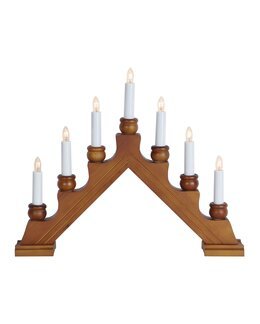 Adventslysestake Karin av tre Cognac - Star Trading