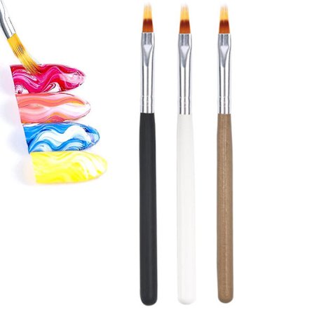 Spikpenna Spets Ombre Design Akryl Nagelkonst Pensel Set Ritning Målning Penna Manikyr Diy&salong Verktyg