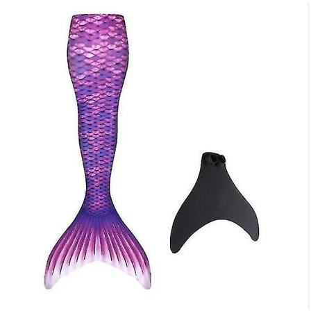 Slitesterk havfruehale for barn til svømming, Monofinne inkludert -allin.10.Lilla