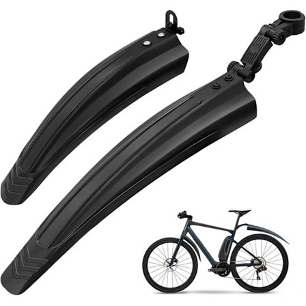 Cykelstänkskärmsset, Justerbara Universella Landsvägscykel Fram Bak Cykelskydd Mountainbike Cykel Stänkskärm Tillbehör svart