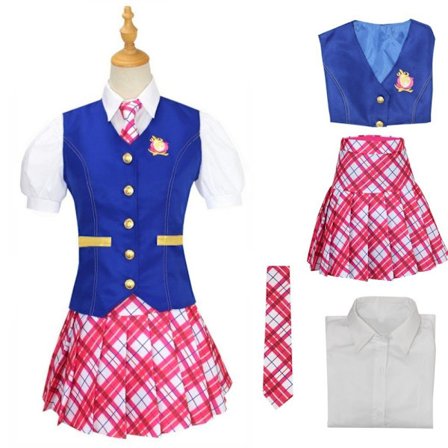 Barbie Film Ever After High Delancy Klänning | Prinsessakademin Skoluniform Kostym "Fyrdelad uppsättning - Four-piece set S