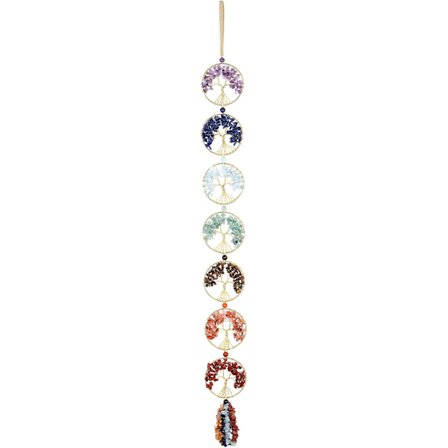 7 Chakra Krystall Livets Tre Bilheng Fengshui Lykke Hjem Vindu Veggdekorasjon Krystalldekorasjon Tilbehør Håndverk Gaver