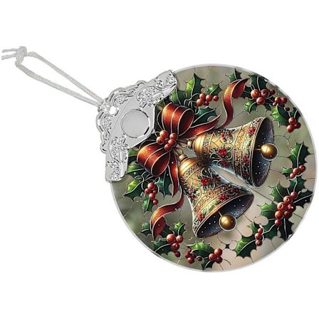 Premium Farverige Glas Juleklokker Bærbart Hængepynt til Juletræ Vindue Kaminhylder Sæsonbestemte Dekorationsartikler[D]