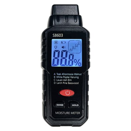 0-99,9% Træfugtighedsmåler Fugtighedsdetektor Brændetester