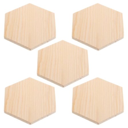 Mini Blomkrukbricka Obehandlade Hexagonunderlägg Hem D茅 Kreativa Projekt 5st