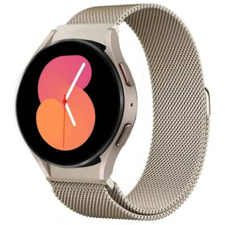 Galaxy Watch 4/5 metallarmbånd 20mm Milanese Mesh Vintage Gold