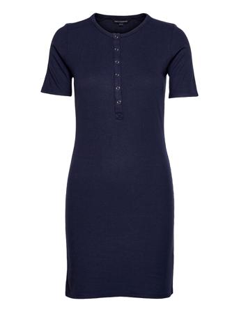 Paze Ribbed Jrsy Buttn Frnt Dr Blue French Connection