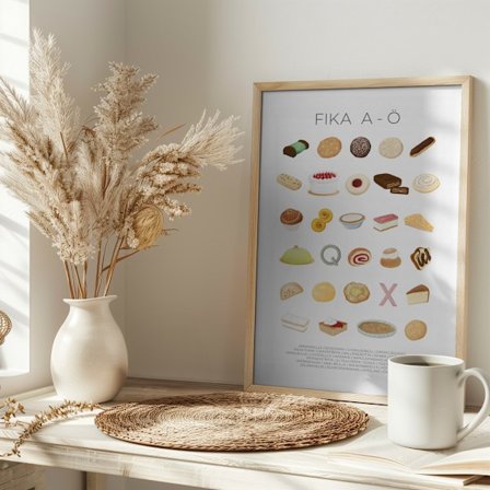 FIKA A-Ö Poster 30x40 cm