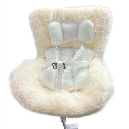 Bilbarnstol speciellt designad för plyschdockor, lämplig för 17 cm bedårande plyschdockor, biltillbehör för luftventilen.