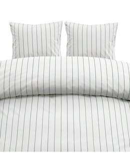 King Size Pussilakanasetti Saga raidallinen 3-osainen Vihreä