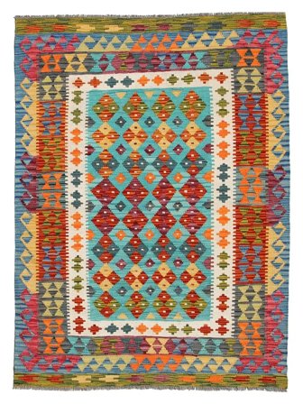 Mały Kilim Afgan Old Style Dywan 130X180 Wełna