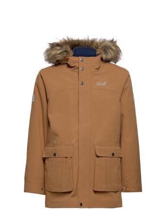 B Elk Island 3In1 Parka Brown Jack Wolfskin