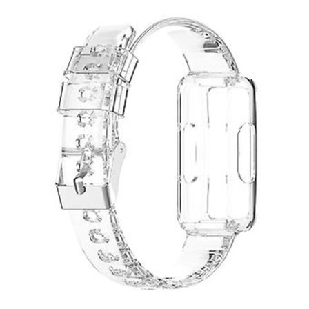 Transparent Silikon Integrerat Armband för Fitbit Inspire (Transparent)