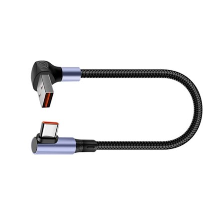 Lyhyt 15/25/50cm USB-C-kaapeli 66W pikalataus puhelimen virtakoteloille USB-USB-datakaapeli nylonpunos