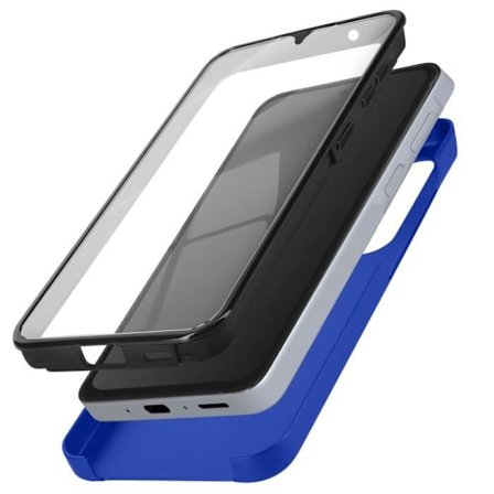 Helt fodral till Samsung A55 - AVIZAR - Hard and Soft Touch Front Blå
