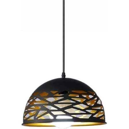 Industriel loftlampe i metal, LED loftlampe, justerbar sort 40cm E27 til køkken spisestue indendørs 220V_TF_TF